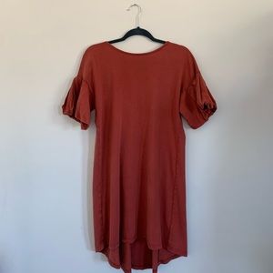 Frye Flutter Sleeve Dress | Burnt Orange | Size S
